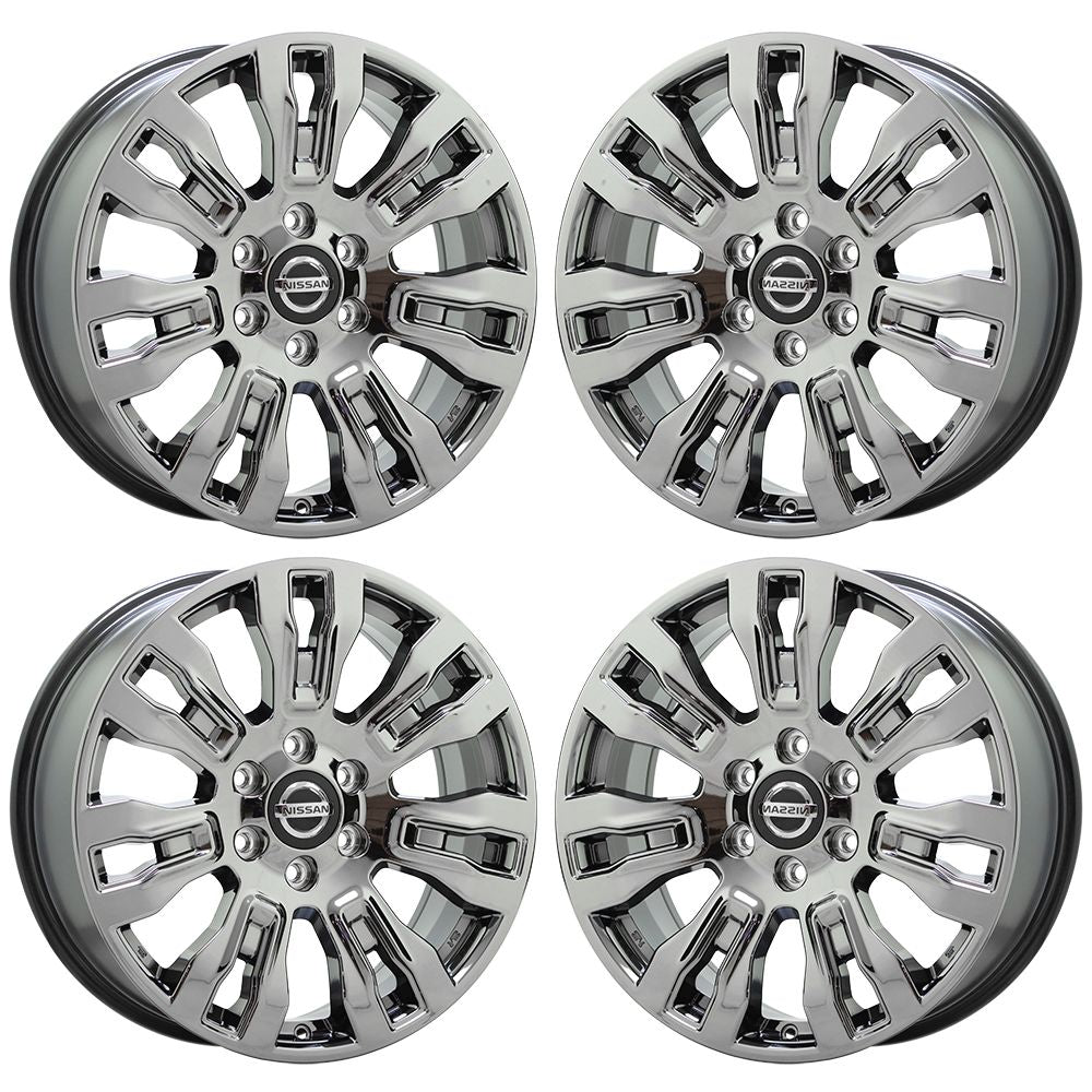 20" Nissan Titan XD Smoked Dark Chrome wheels rims Factory OEM set 62728